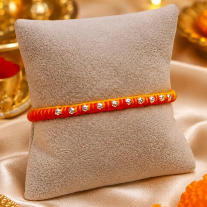Charming Mixed Buds Silver Rakhi