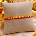 Charming Mixed Buds Silver Rakhi