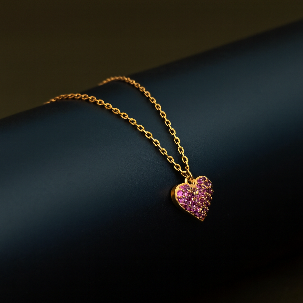 Heart Design Silver Chain Pendent