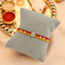 Swastik Charm Rakhi in Silver (combo)