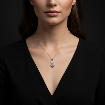 Classic Indian Peacock Silver Pendant