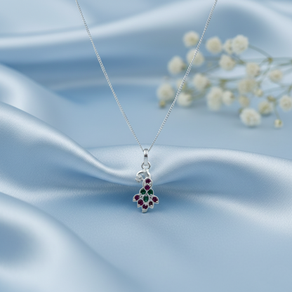 Classic Indian Peacock Silver Pendant