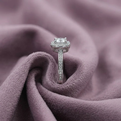 Classic Solitaire Halo Engagement Style Ring