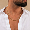 Classic Gold Plated Silver Snake Chain for Boys
