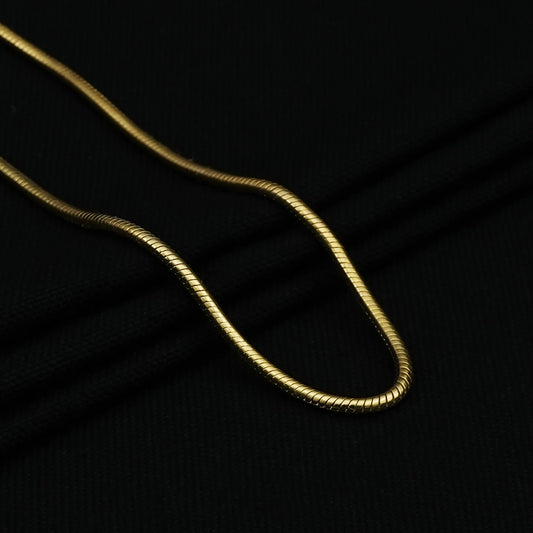 Classic Gold Plated Silver Snake Chain for Boys
