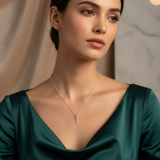 Classic Sterling Silver Kinfe(chaku) Pendant For Girls