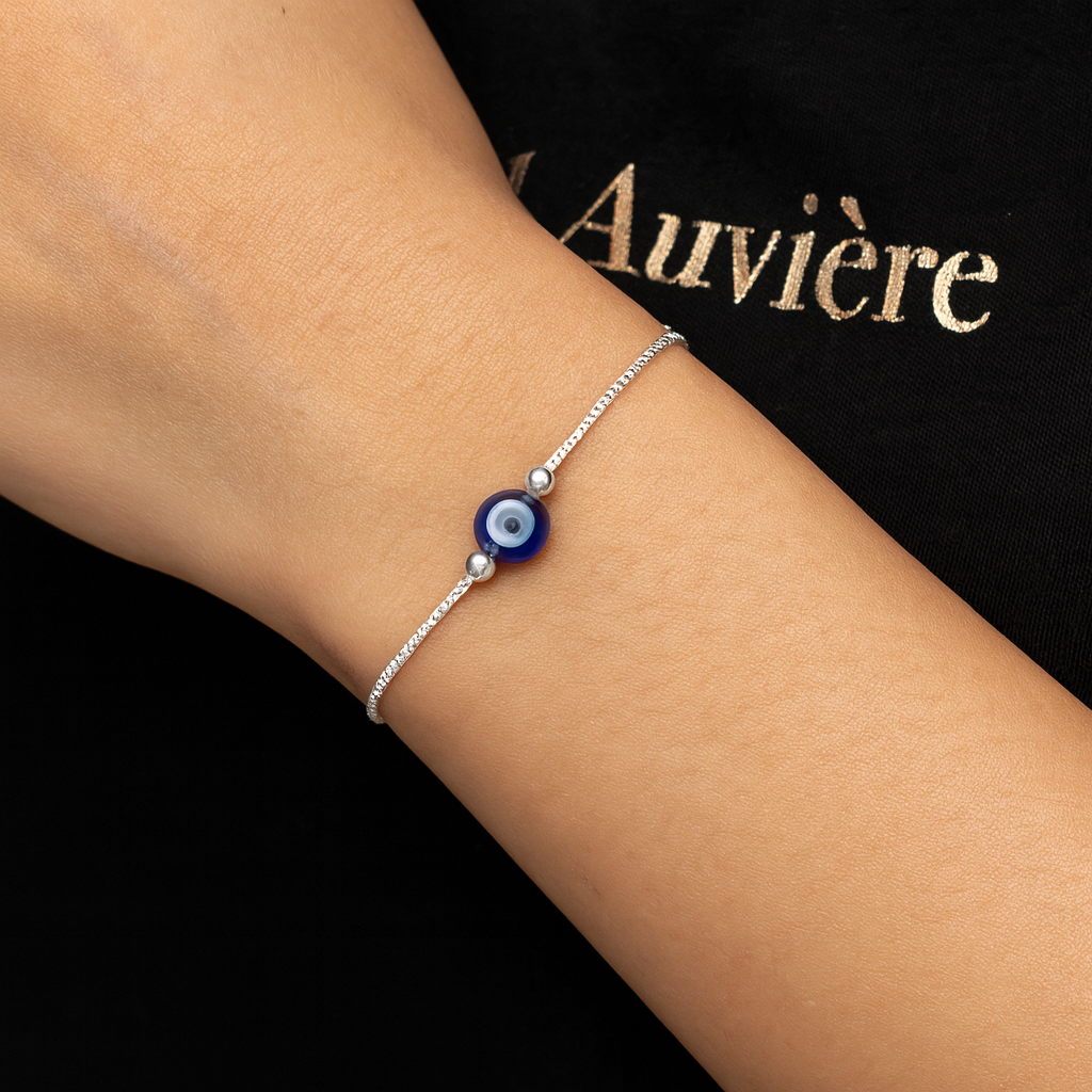 Couple Evil Eye Bracelet Combo Silver Protection & Love Gift