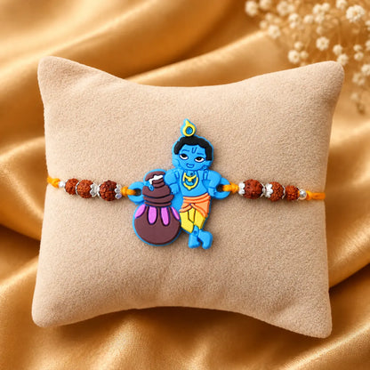Cute Kanha Silver Kids Rakhi