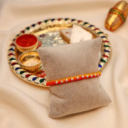 Charming Mixed Buds Silver Rakhi