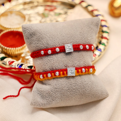 Swastik Glow Silver Rakhi Edition