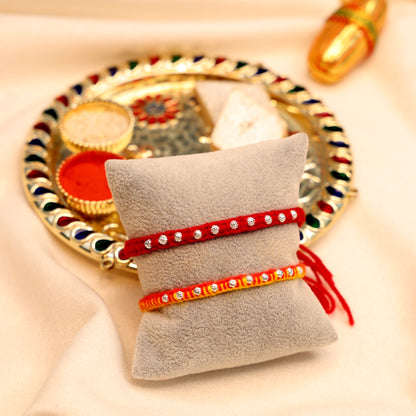 Charming Mixed Buds Silver Rakhi