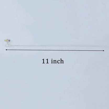 Classic Light-Weight Silver Payal with Charm Drops