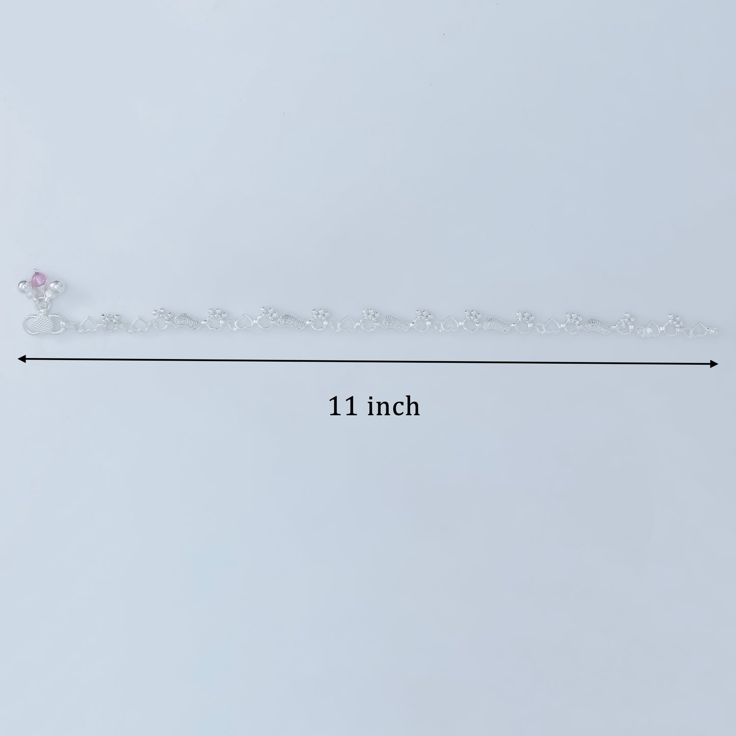 Premium Heart Pattern Silver Payal Symbol of Love & Grace