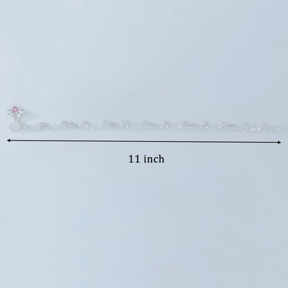 Premium Heart Pattern Silver Payal Symbol of Love & Grace