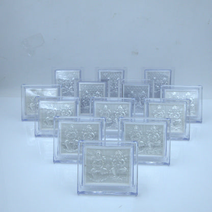 Silver Laxmi Ji Ganesh Ji Frame