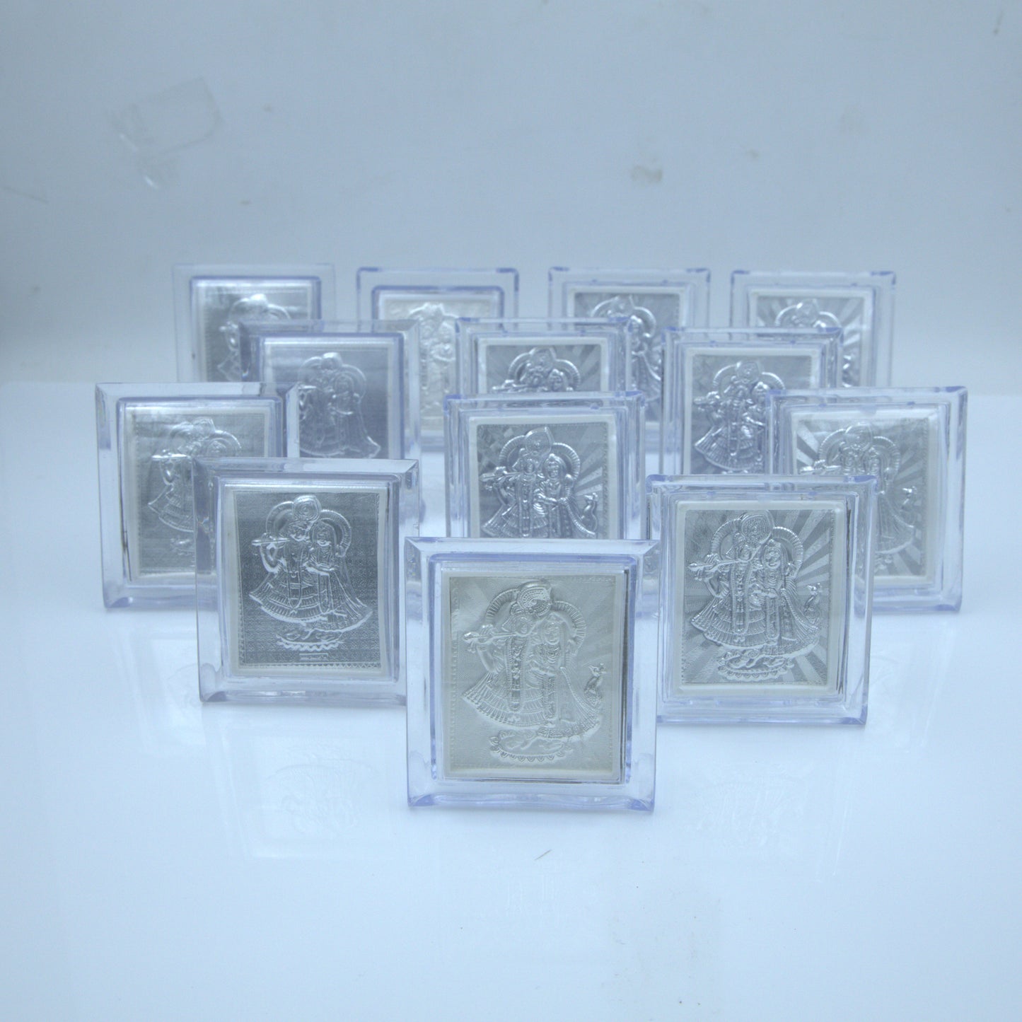 Radha Ji Krishna Ji Silver Frame With Eternal Prem