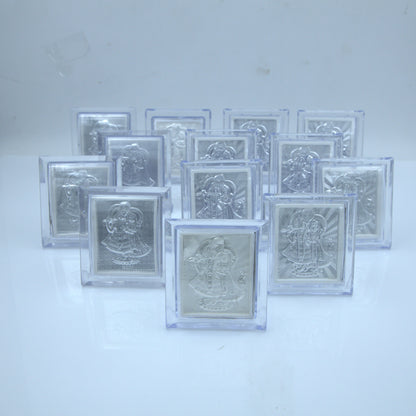 Radha Ji Krishna Ji Silver Frame With Eternal Prem