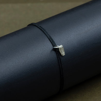 His & Hers Black Thread Premium Silver Knife(chaku) Charm Perfect Boy and Girl Combo