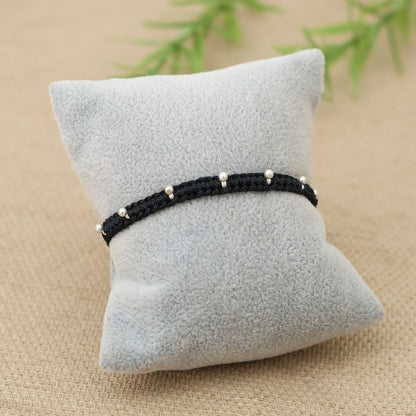 Silver Dhaga bracelet Little Buds