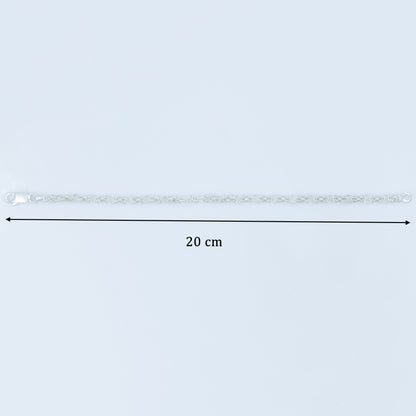 Classic Rope Style Silver Bracelet For Boys