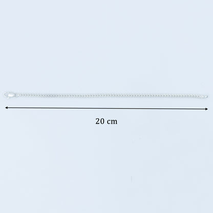 Premium Plain Silver Bracelet for Boys