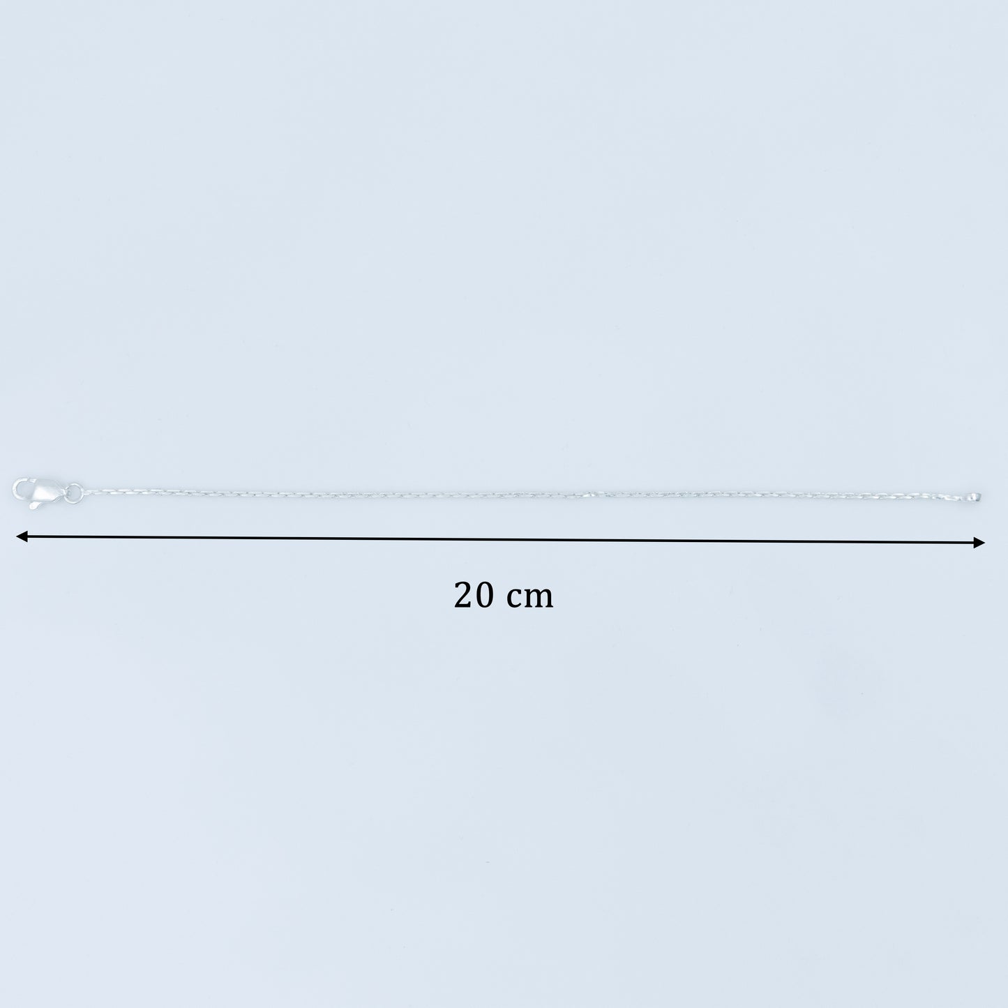 Slim Plain Boy Silver Chain Bracelet