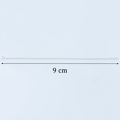 Thin Curb Chain Light Weight Boys Silver Bracelet