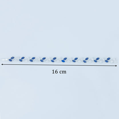 Three Colour Pattern Silver Bracelet (Any Color One Pcs)