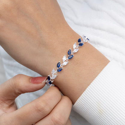 Three Colour Pattern Silver Bracelet (Any Color One Pcs)