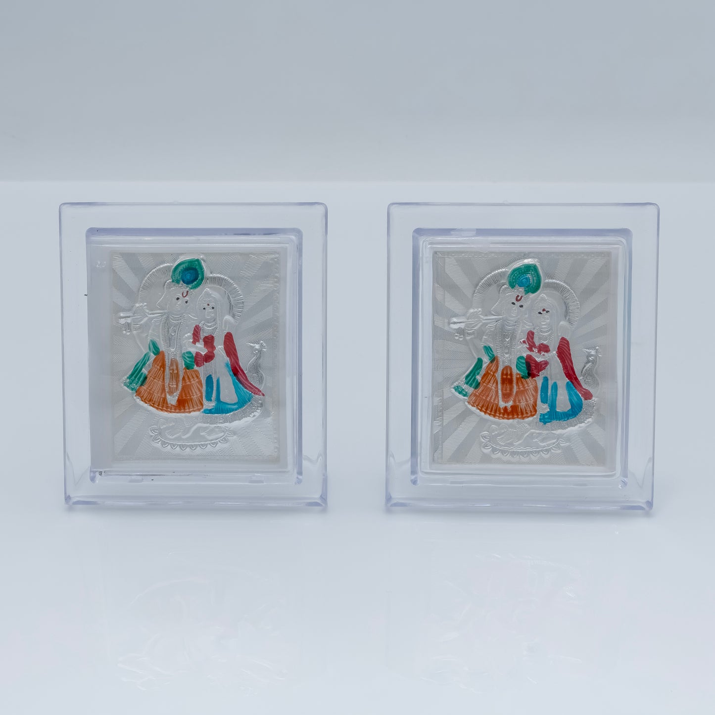 Soulful Silver Frame Radha Krishna Ji