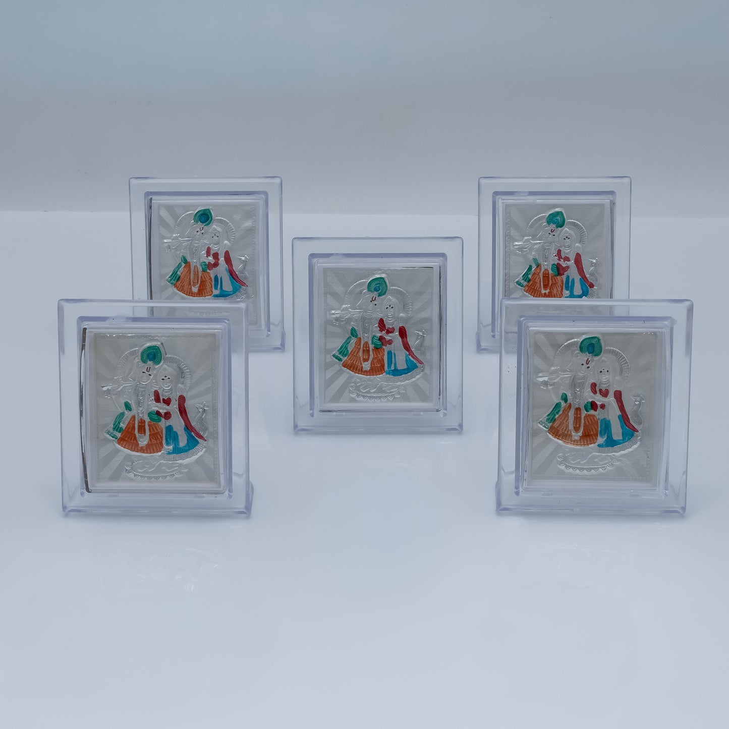 Soulful Silver Frame Radha Krishna Ji