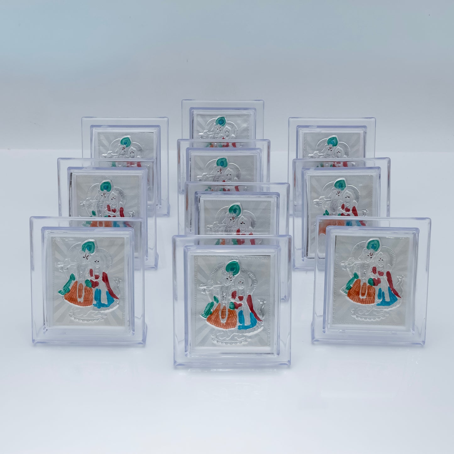 Soulful Silver Frame Radha Krishna Ji