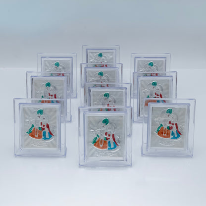 Soulful Silver Frame Radha Krishna Ji