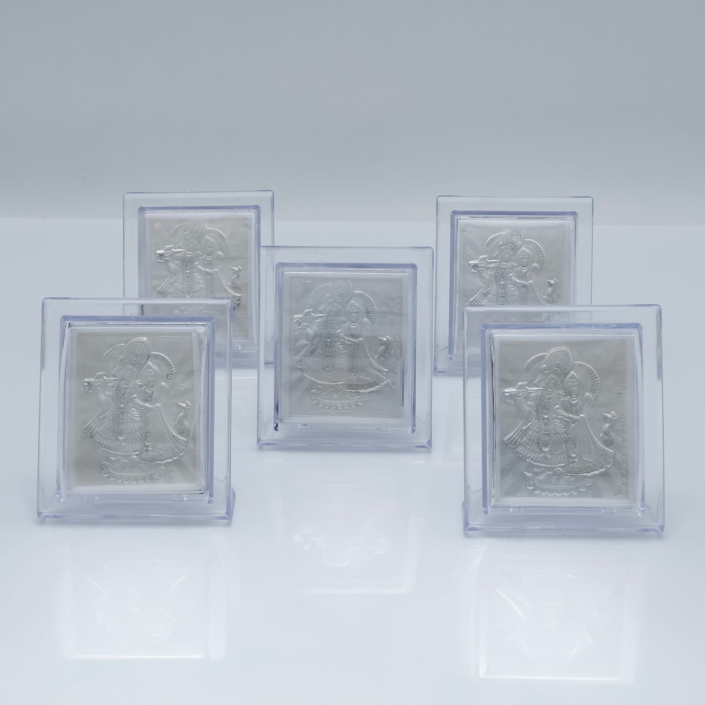 Radha Ji Krishna Ji Silver Frame With Eternal Prem