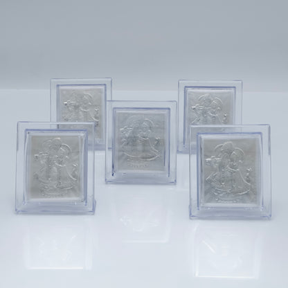 Radha Ji Krishna Ji Silver Frame With Eternal Prem