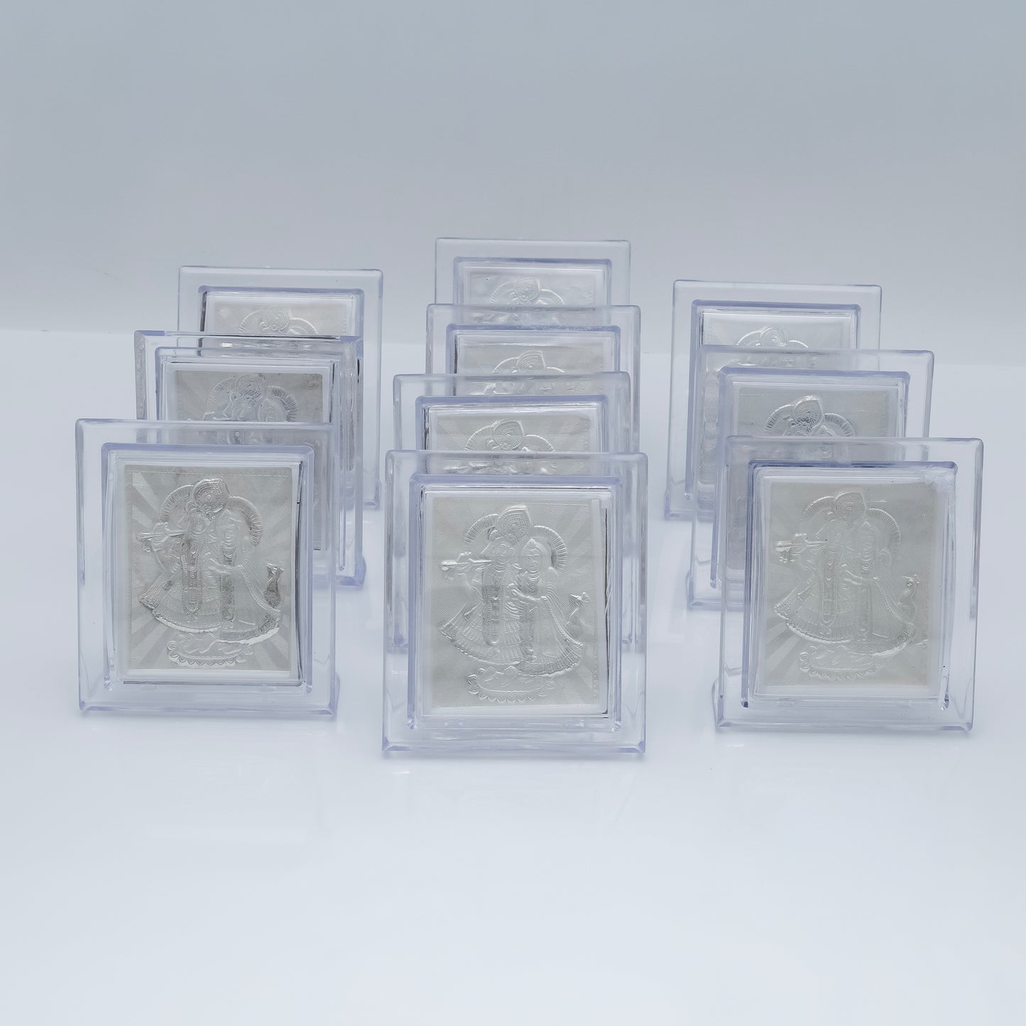 Radha Ji Krishna Ji Silver Frame With Eternal Prem