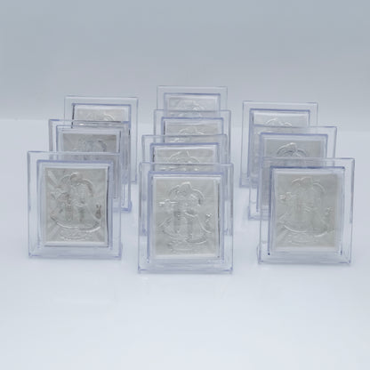 Radha Ji Krishna Ji Silver Frame With Eternal Prem