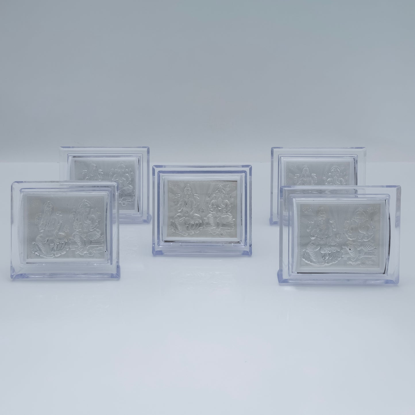 Silver Laxmi Ji Ganesh Ji Frame
