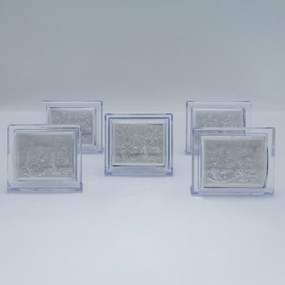 Silver Laxmi Ji Ganesh Ji Frame
