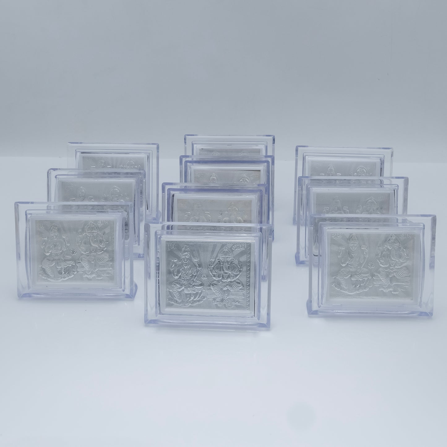 Silver Laxmi Ji Ganesh Ji Frame