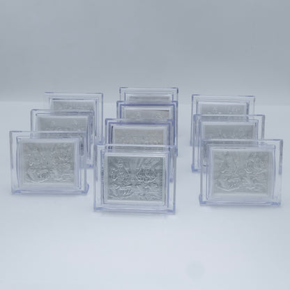 Silver Laxmi Ji Ganesh Ji Frame