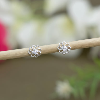 Sterling Silver Blossom Earring