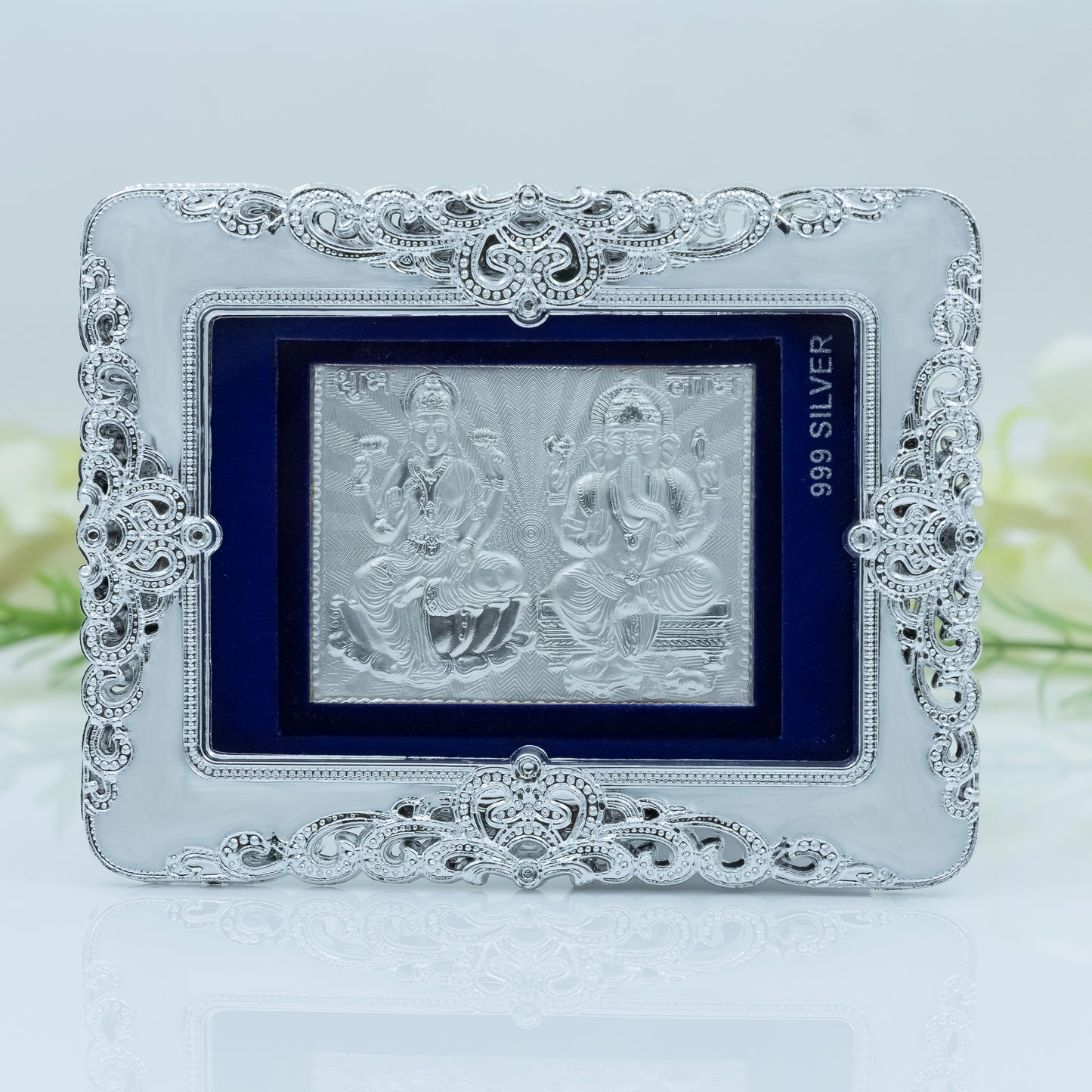999 Silver Lakshmi Ganesh Decorative Frame