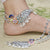 Stylish Silver Payal with Elegant Peacock Design and Ghungroo Bells