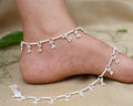 Silver anklet with gorgeous fasten beads for a chic look