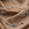 Dainty Multi Color Gemstone Bracelet in Sterling Silver