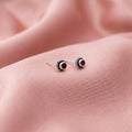 Dark Red Sapphire Look Earrings