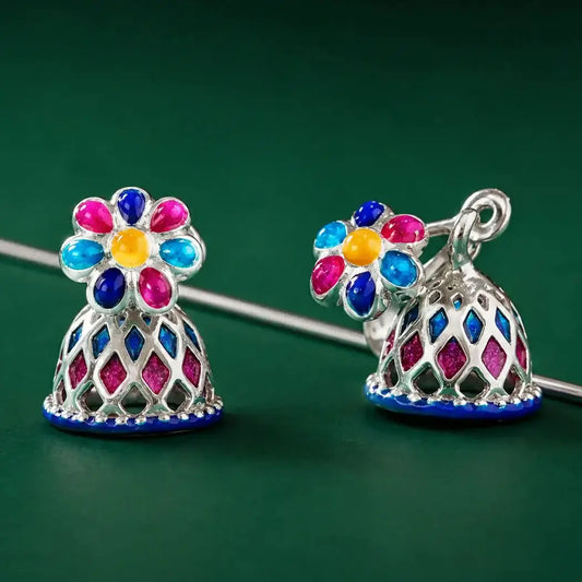 Designer Multicolor Jhumka Earrings for Women