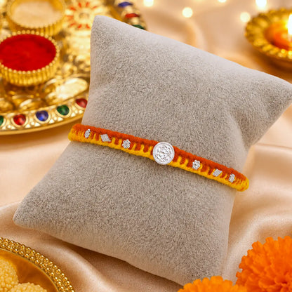 Divine Ganpati Silver Rakhi (combo)