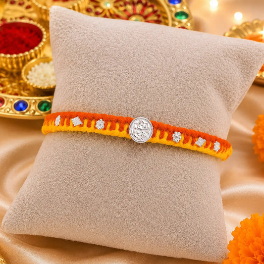 Divine Ganpati Silver Rakhi